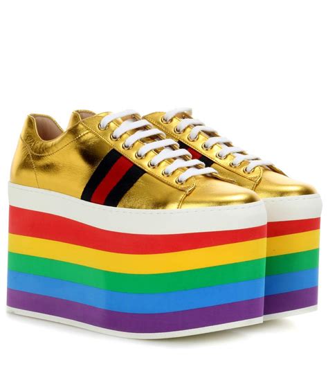 harrods gucci shoes sale|Gucci rainbow platform sneakers.